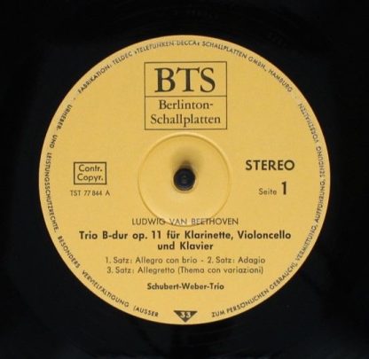 BTS Berlinton-Schallplatten 101 - Trio B-Dur Op. 11 / Trio A-Mol - Image 3