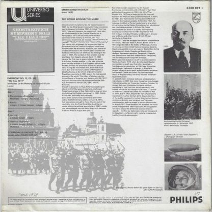 Philips 6580 012 - Symphony No. 12 "The Year 1917" - Image 2