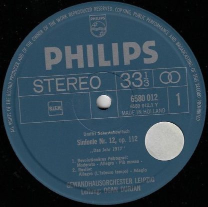 Philips 6580 012 - Symphony No. 12 "The Year 1917" - Image 3