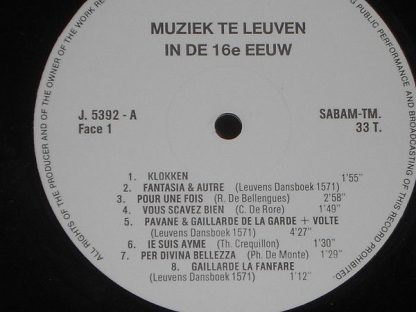 Not On Label J. 5392 - Muziek Te Leuven In De 16e Eeuw - Image 5