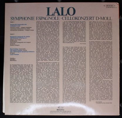 EMI 1C 063-06 094 - Lalo Symphonie Espagnole Cello Concerto - Image 2