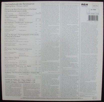 RCA Gold Seal GL 71060 - Hochzeitsmusik Der Renaissance = Weddin - Image 2