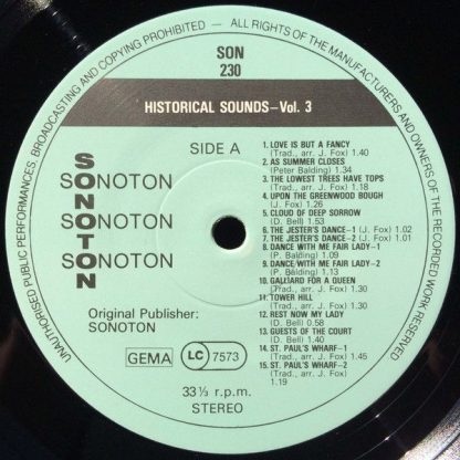 Sonoton SON 230 - Historical Sounds Vol. 3 - Image 3