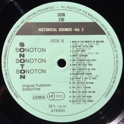 Sonoton SON 230 - Historical Sounds Vol. 3 - Image 4