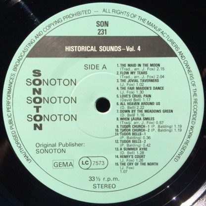 Sonoton SON 231 - Historical Sounds Vol. 4 - Image 3