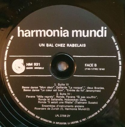 Harmonia Mundi HM 931 - Un Bal Chez Rabelais - Image 6