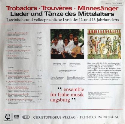 Christophorus SCGLX 74 033 - Trobadors = Trouvères = Minnesänger - Image 2