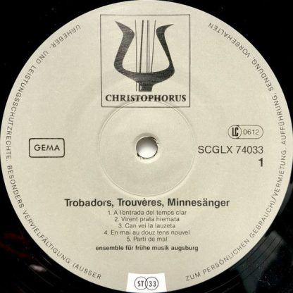 Christophorus SCGLX 74 033 - Trobadors = Trouvères = Minnesänger - Image 3