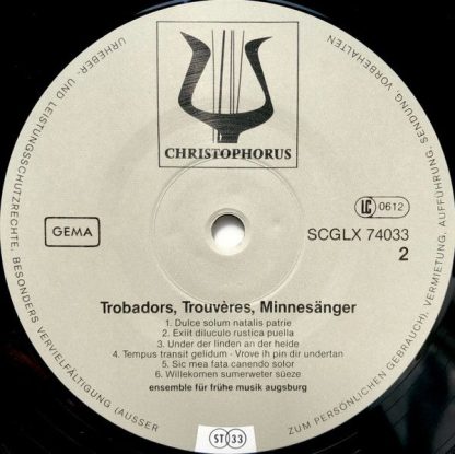 Christophorus SCGLX 74 033 - Trobadors = Trouvères = Minnesänger - Image 4