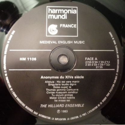 harmonia mundi France HM 1106 - Medieval English Music - Image 3