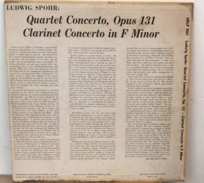 Urania Records (3) URLP 7021 - Quartet Concerto Opus 131 / Clari - Image 2