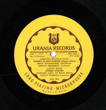 Urania Records (3) URLP 7028 - 4 Overtures - Image 3