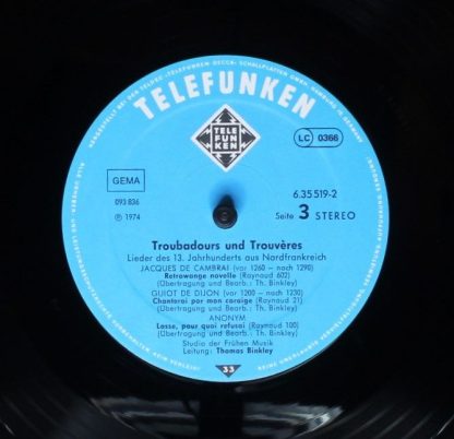 Telefunken 6.35519 DX - Troubadours & Trouveres - Image 7