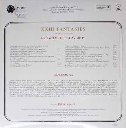 Astree AS 86 - XXIII Fantasies: A III. IIII. V. Et VI. Parties - Image 2