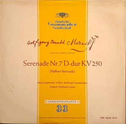 Deutsche Grammophon 18041 LPM - Serenade Nr.7 D-Dur KV 250 (Haff