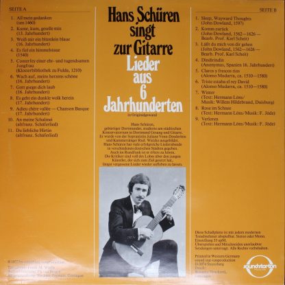 Sound-Star-Ton SST 0123 - Hans Schüren Singt Zur Gitarre - Liede - Image 2