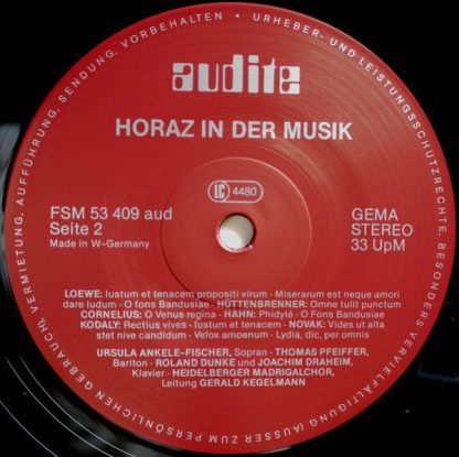 Audite FSM 53 409 aud - Horaz In Der Musik - Image 4