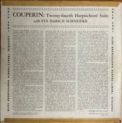 Urania Records (3) URLP 5001 - The Harpsichord Suite No. 24 - Image 2