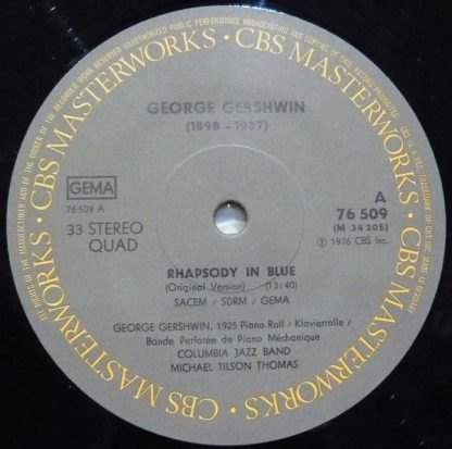 CBS Masterworks 76509 - Rhapsody In Blue - The 1925 Piano Roll - Image 4