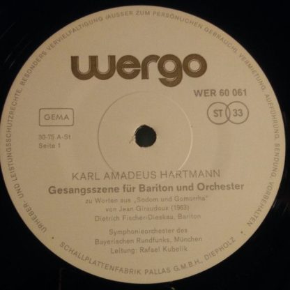 WERGO WER 60061 - Gesangsszene Für Bariton Und Orchester (Zu Wor - Image 4