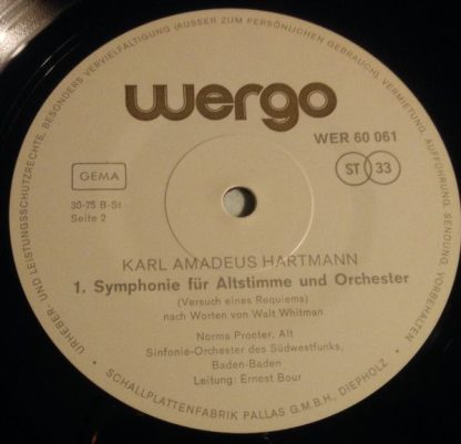 WERGO WER 60061 - Gesangsszene Für Bariton Und Orchester (Zu Wor - Image 5