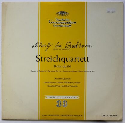 Deutsche Grammophon LPM 18 168 - Streichquartett B-dur Op. 130