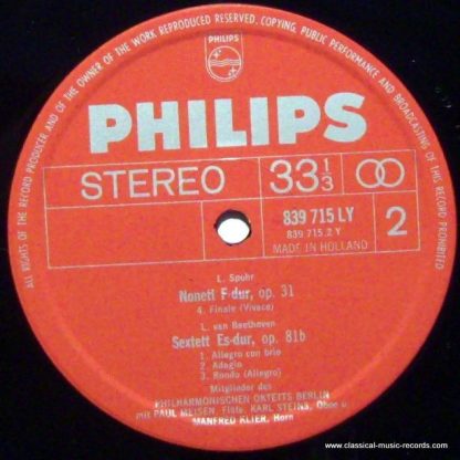 Philips 389 715 LY - Sextett Für Hörner Und Streicher, Op. 81b / - Image 3