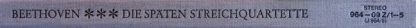 Intercord 964-09 Z/1-5 - Die Späten Streichquartette Op.127, Op. - Image 7