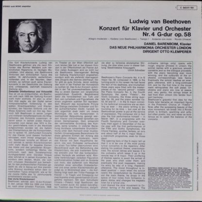 EMI 1C 063-01 981 - Ludwig van Beethoven Klavierkonzert 4 - Image 2