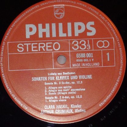 Philips 6733 001 - Sämtliche Sonaten Für Klavier Und Violine - Image 3