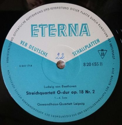 Eterna 8 20 655 - Streichquartett F-dur Op. 18 Nr. 1 / Streichqu - Image 4