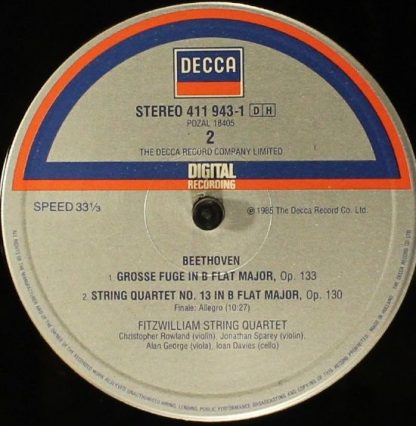 DECCA 411 943-1 - String Quartet No.13 Op.130 / Grosse Fuge Op.1 - Image 3