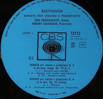 CBS 72113 - Sonate Per Violino E Pianoforte N°3 In Mi Bem -  N°4 - Image 3