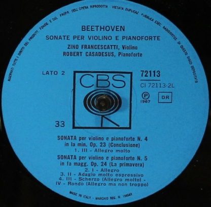 CBS 72113 - Sonate Per Violino E Pianoforte N°3 In Mi Bem -  N°4 - Image 4