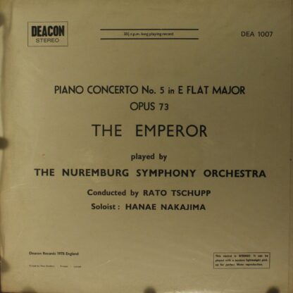 Deacon Records DEA 1007 - The Emperor Concerto No. 5 In E Flat M - Image 2