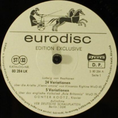 Eurodisc 80 284 LK - 12 Variationen Über "Vienne Amore"/ 5 Varia - Image 3