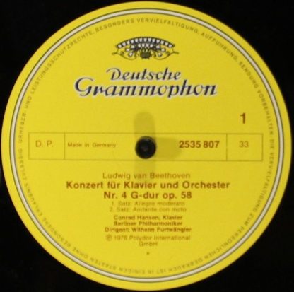 Deutsche Grammophon 2535 807 - Beethoven: Klaiverkonzert Nr. 4 - Image 3