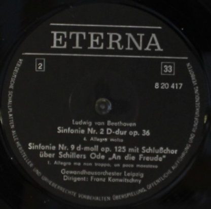 Eterna 8 25 417-418 - Sinfonie Nr. 9 D-moll Op. 125 Mit Schlußch - Image 3