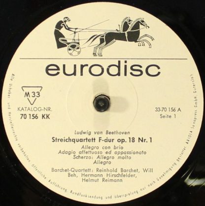 Eurodisc 70156 KK - Streichquartett F-Dur Op.18 Nr.1 - Streichqu - Image 3