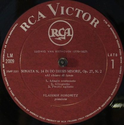 RCA Victor Red Seal LM 2009 - Moonlight And Waldstein Sonatas - Image 3