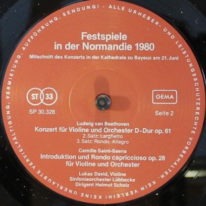 Not On Label none - Violinkonzert Opus 61 D-Dur / Introduktion U - Image 4