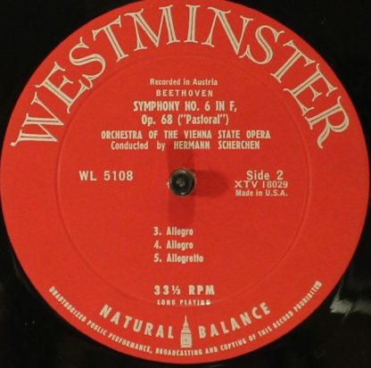 Westminster WL 5108 - Symphony #6 In F Major, Op.68 ("The Pastor - Image 4