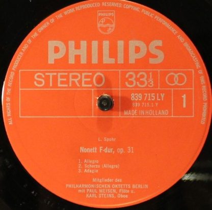 Philips 839 715 LY - Sextett Für Hörner Und Streicher, Op. 81b / - Image 3