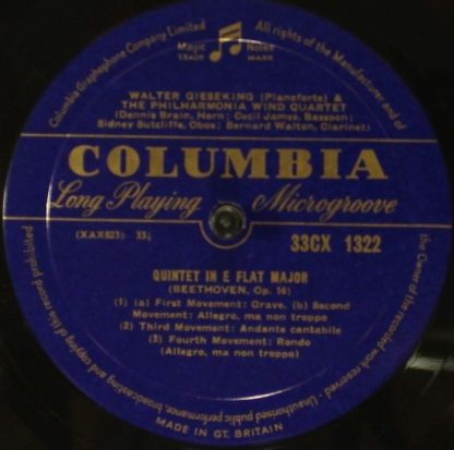 Columbia 33CX 1322 - Quintet In E Flat Major K. 452 / Quintet In - Image 4