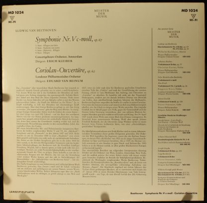 DECCA MD 1024 - Symphonie Nr. V C-Moll, Op. 67 - Coriolan-Ouvert - Image 2