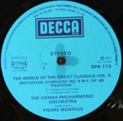 DECCA SPA 113 - The World Of The Great Classics Vol.II. Beethove - Image 5