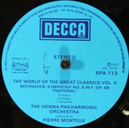 DECCA SPA 113 - The World Of The Great Classics Vol.II. Beethove - Image 6