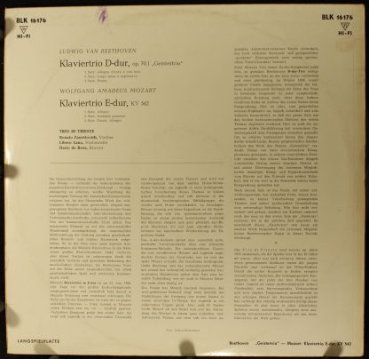 DECCA BLK 16176 - Klaviertrio Nr. 5 In D-dur, Op. 70,1 "Geistert - Image 2