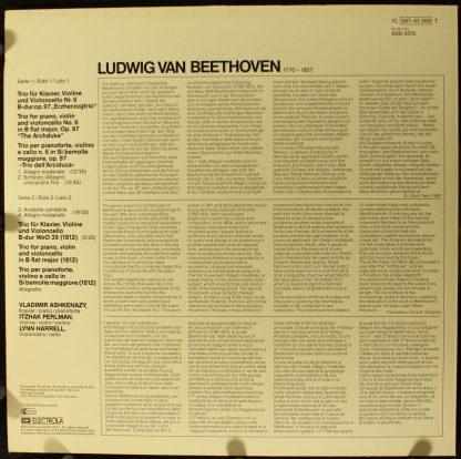 His Master's Voice 1C 067-43 269 T - Beethoven "Erzherzog" / "Ar - Image 2