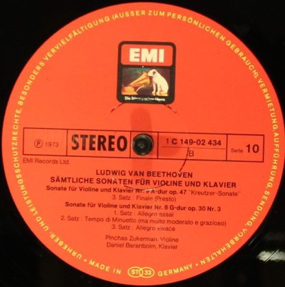 EMI Electrola 1 C 149-02 430/34 - Sämtliche Violinsonaten - Image 13